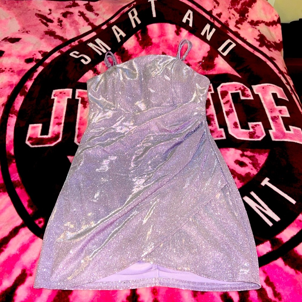 Purple glitter dress